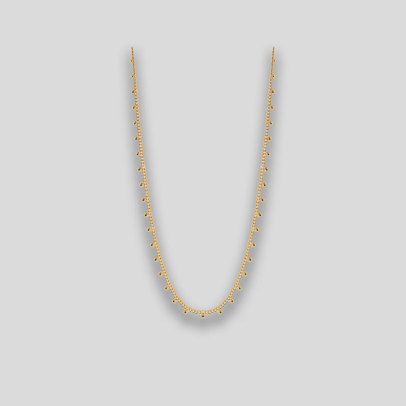 Coo Coo: Coo Coo: Fine Droplet Necklace - Gold