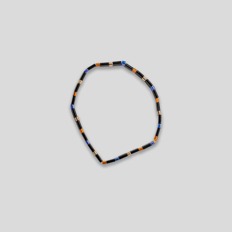 Coo Coo: Coo Coo: Flat Bar Beaded Bracelet - Black