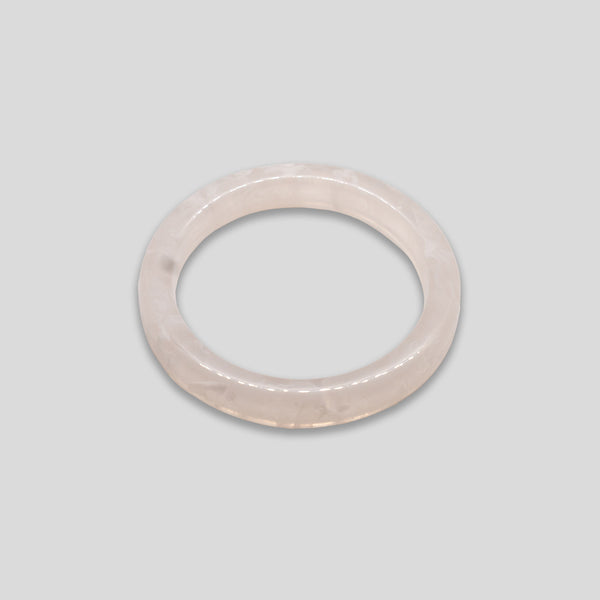 Coo Coo: Coo Coo: Flat Circle Resin Bangle - White