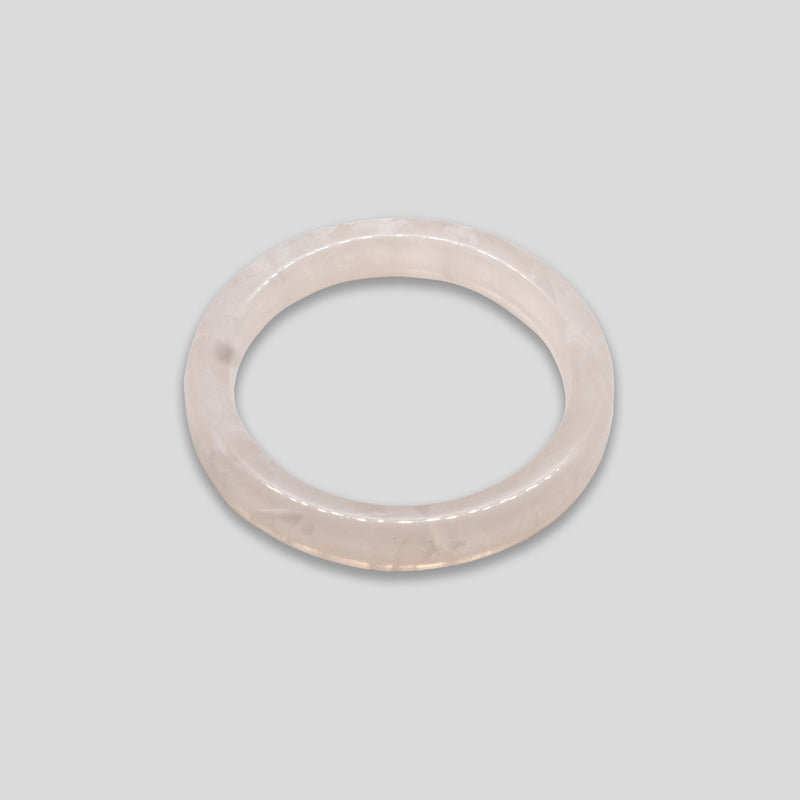 Coo Coo: Coo Coo: Flat Circle Resin Bangle - White