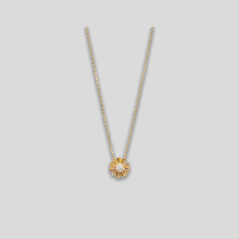 Coo Coo: Coo Coo: Flower Charm Necklace - Gold