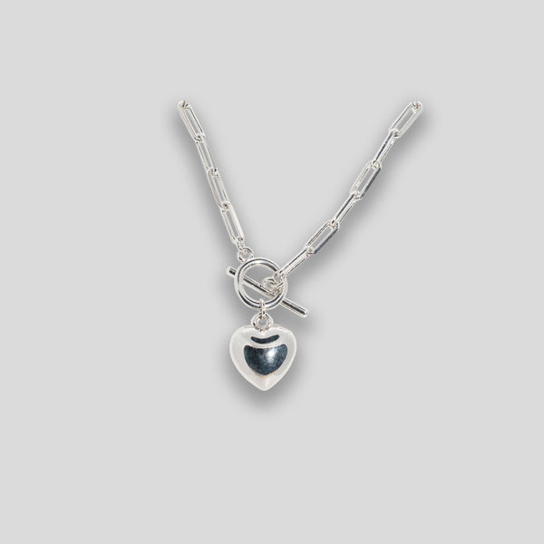 Coo Coo: Coo Coo: Heart Chain Bracelet - Silver