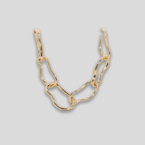 Coo Coo: Coo Coo: Irregular Large Chain Bracelet - Gold