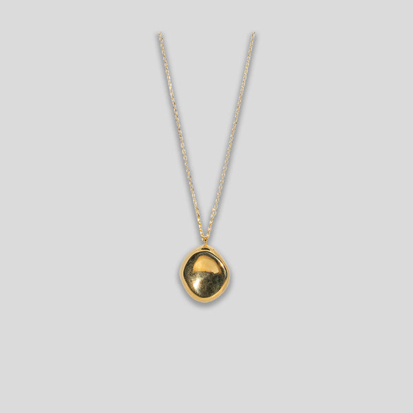 Coo Coo: Coo Coo: Large Dimple Pendant Necklace - Gold