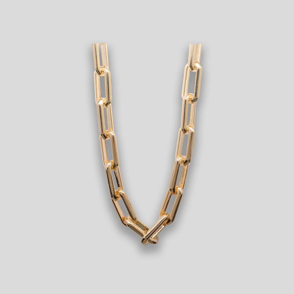 Coo Coo: Coo Coo: Large Oval Chain Necklace - Gold