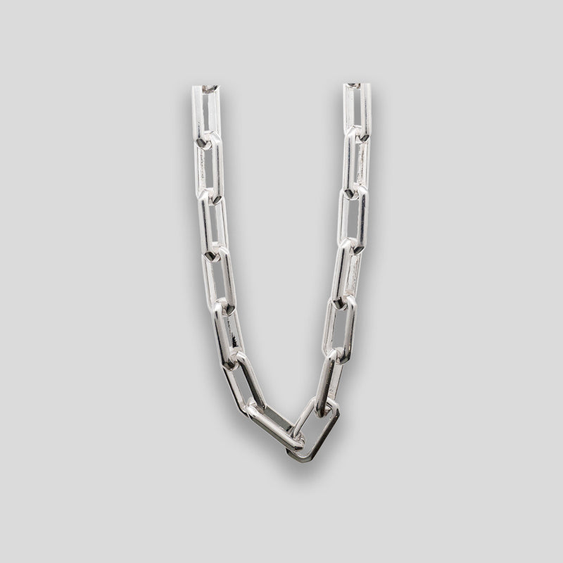 Coo Coo: Coo Coo: Large Oval Chain Necklace - Silver