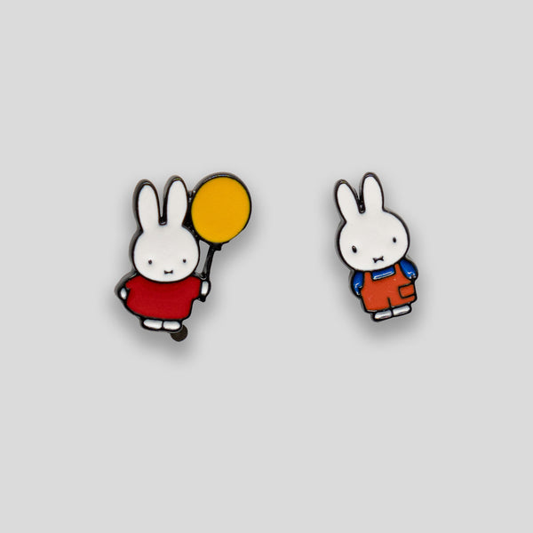 Coo Coo: Coo Coo: Miffy Balloon Studs - White/Red/Yellow