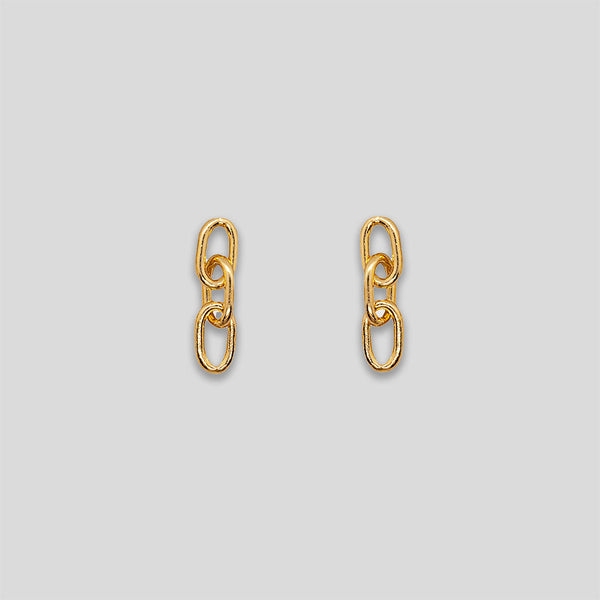 Coo Coo: Coo Coo: Mini Chain Studs - Gold