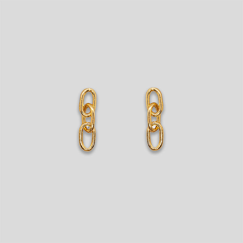 Coo Coo: Coo Coo: Mini Chain Studs - Gold