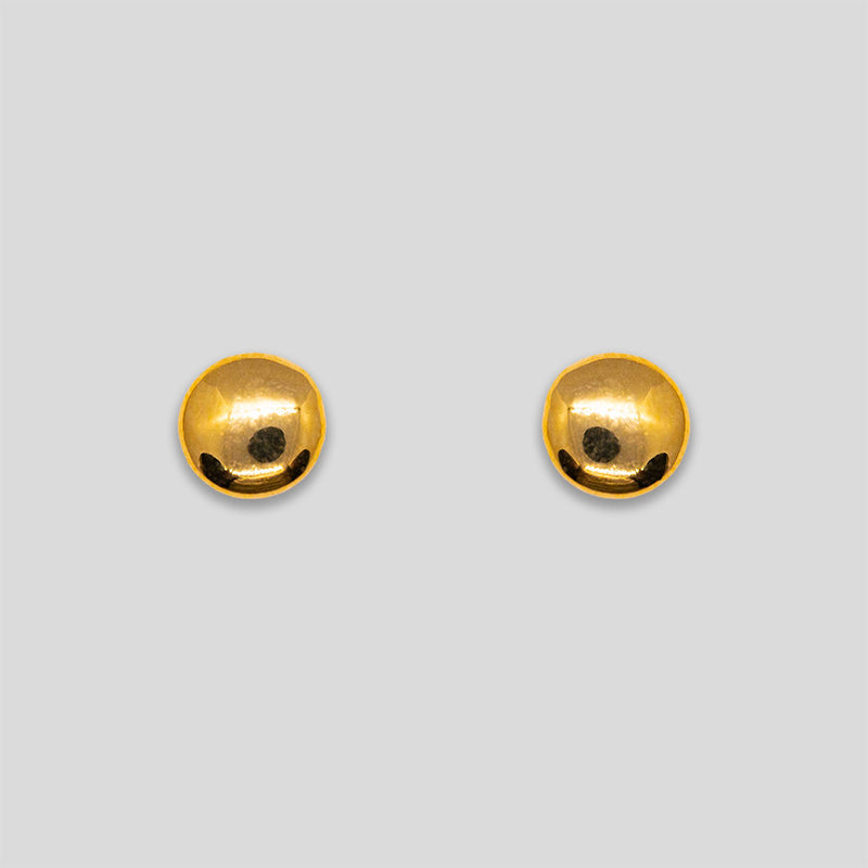 Coo Coo: Coo Coo: Mini Circle Button Studs - Gold