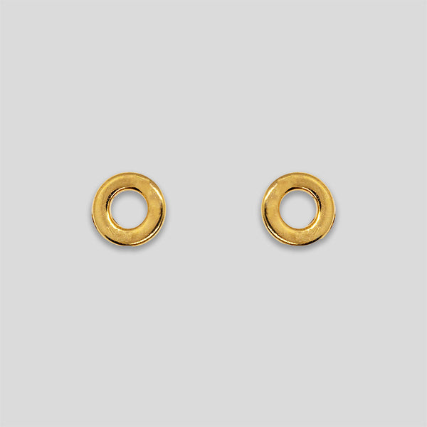 Coo Coo: Mini Circle Outline Studs - Gold