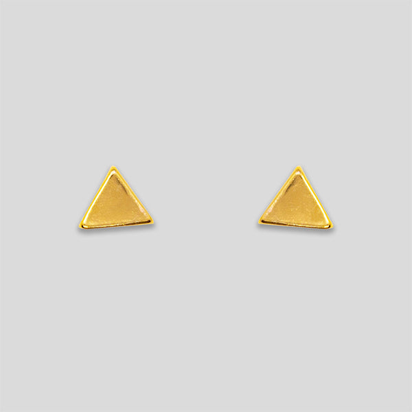 Coo Coo: Mini Flat Triangle Studs - Gold