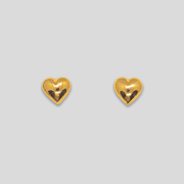 Coo Coo: Mini Heart Studs - Gold