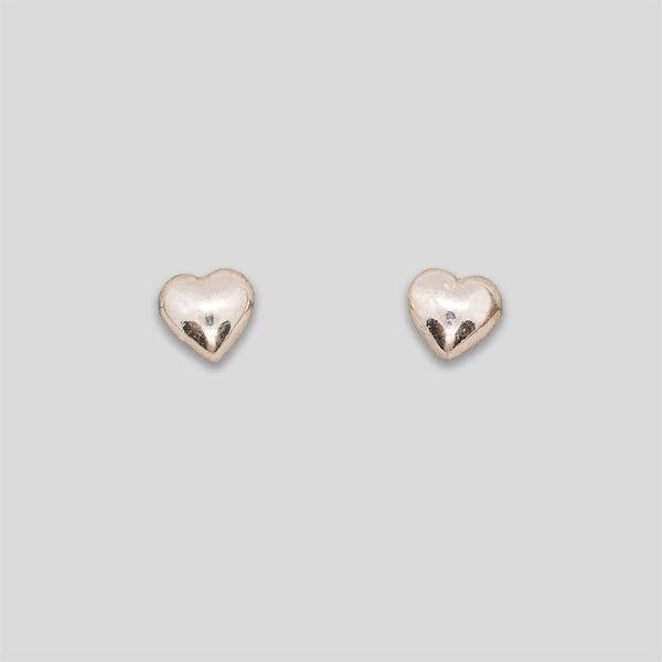 Coo Coo: Coo Coo: Mini Heart Studs - Silver