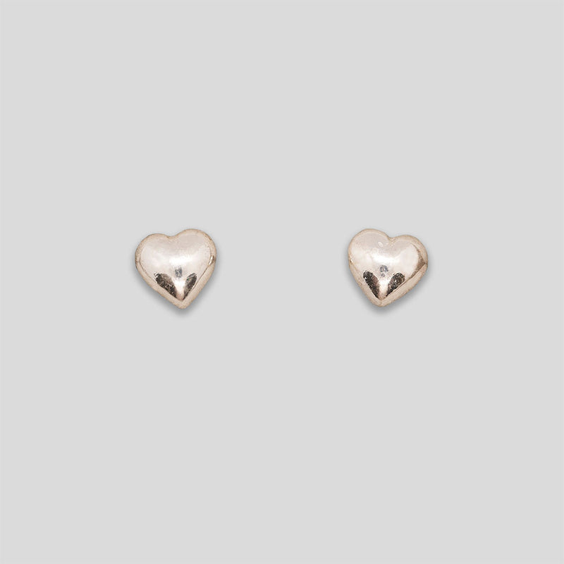 Coo Coo: Coo Coo: Mini Heart Studs - Silver