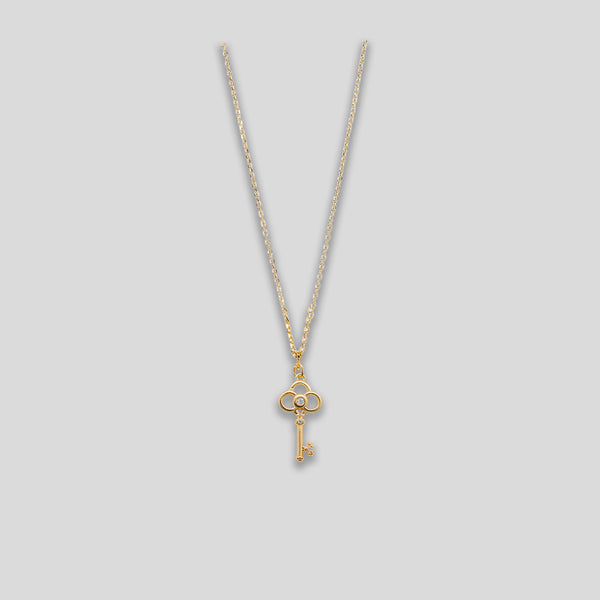 Coo Coo: Mini Key Charm Necklace - Gold