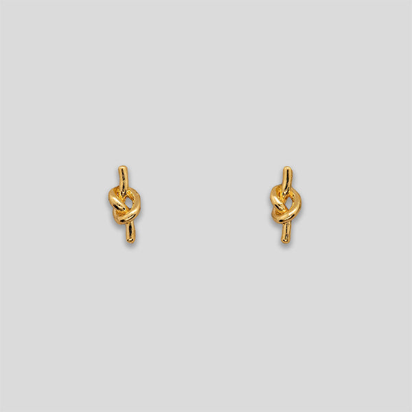 Coo Coo: Coo Coo: Mini Knot Studs - Gold