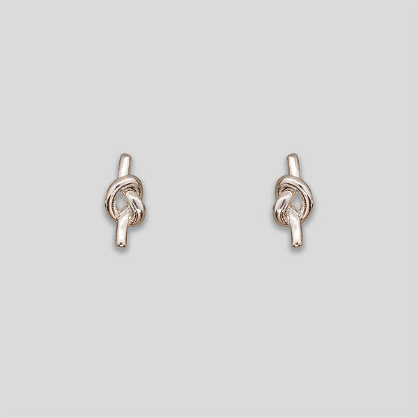 Coo Coo: Coo Coo: Mini Knot Studs - Silver