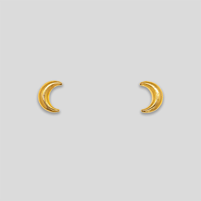 Coo Coo: Mini Moon Studs - Gold