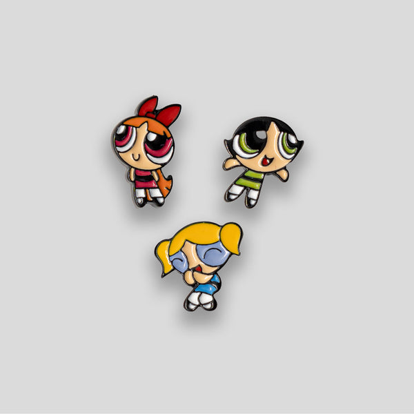 Coo Coo: Coo Coo: Power Puff Girls Stud Set of 3 - Multi