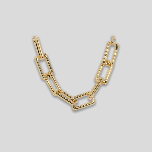 Coo Coo: Coo Coo: Rectangular Chain Bracelet - Gold