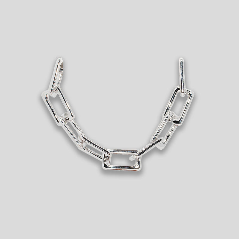 Coo Coo: Coo Coo: Rectangular Chain Bracelet - Silver