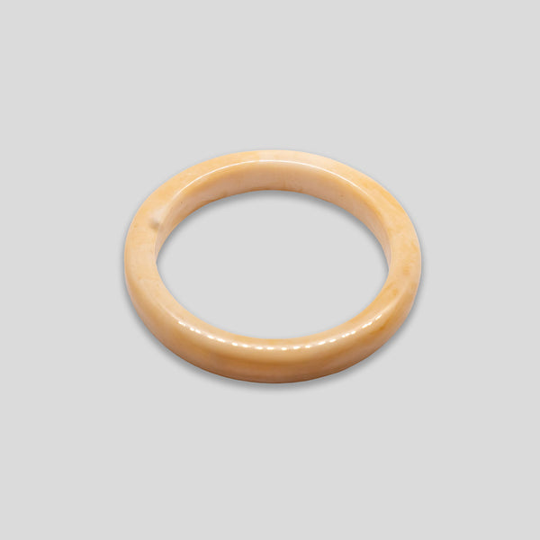 Coo Coo: Coo Coo: Rounded Circle Resin Bangle - Ivory Mix