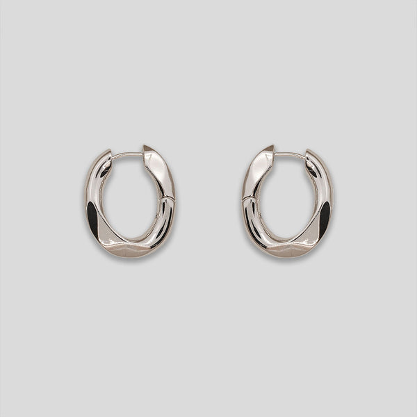 Coo Coo: Segment Oval Hoops - Silver