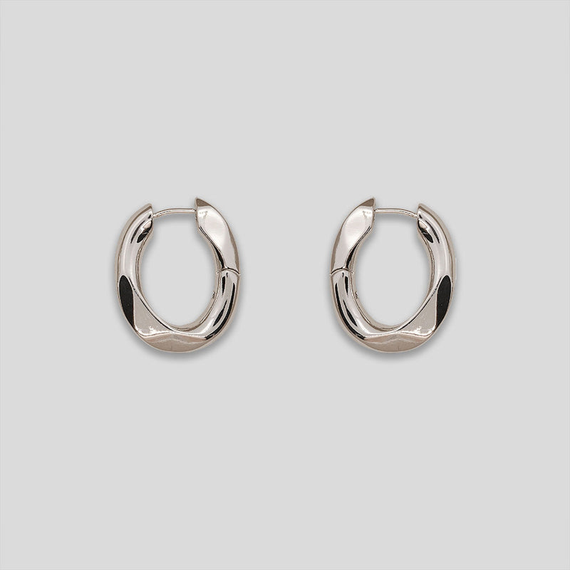 Coo Coo: Coo Coo: Segment Oval Hoops - Silver