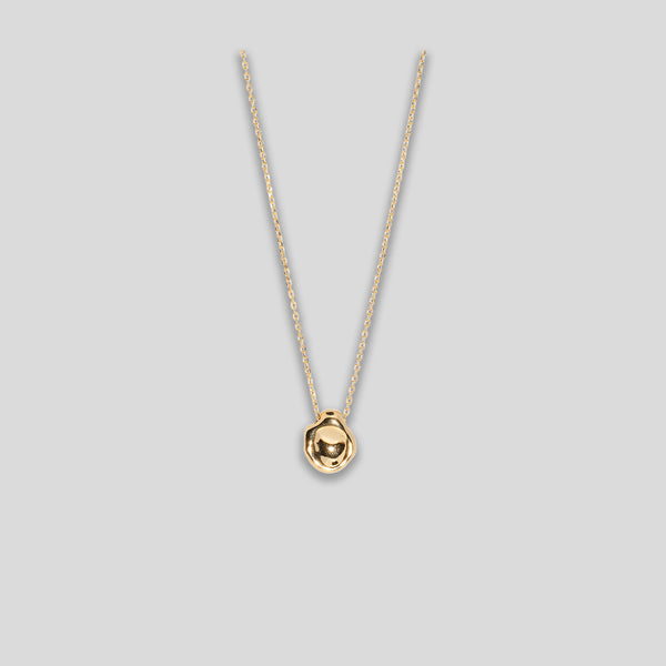 Coo Coo: Coo Coo: Small Dimple Pendant Necklace - Gold