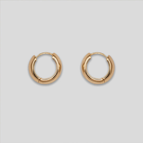 Coo Coo: Coo Coo: Small Thick Hoops - Gold