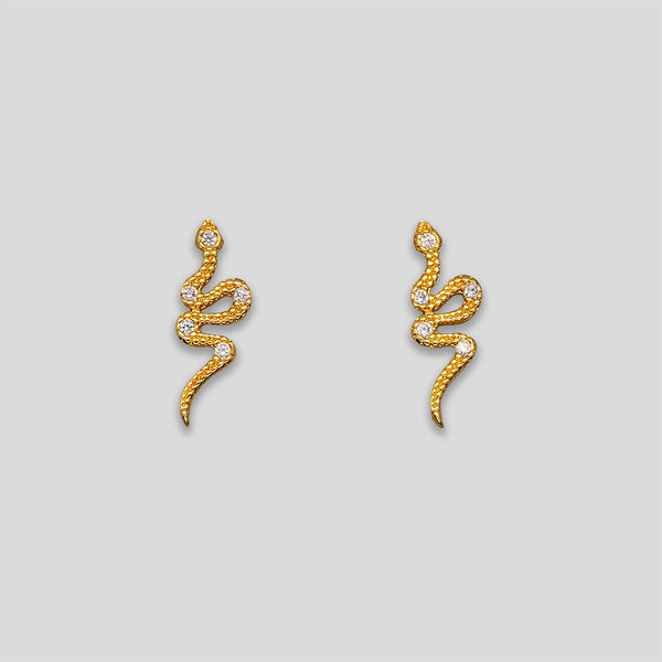 Coo Coo: Coo Coo: Snake Studs - Gold