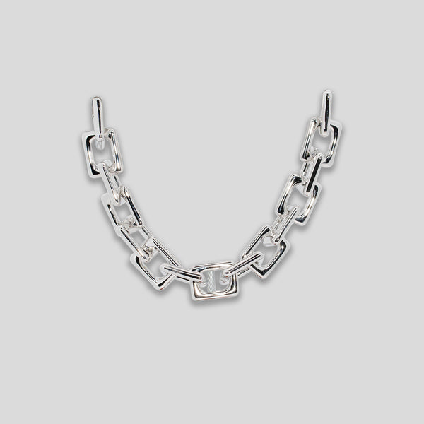 Coo Coo: Coo Coo: Square Chain Bracelet - Silver