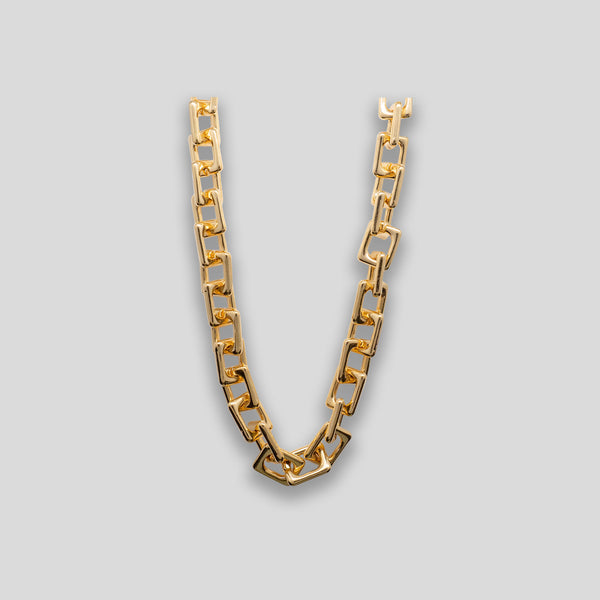 Coo Coo: Coo Coo: Square Chain Necklace - Gold