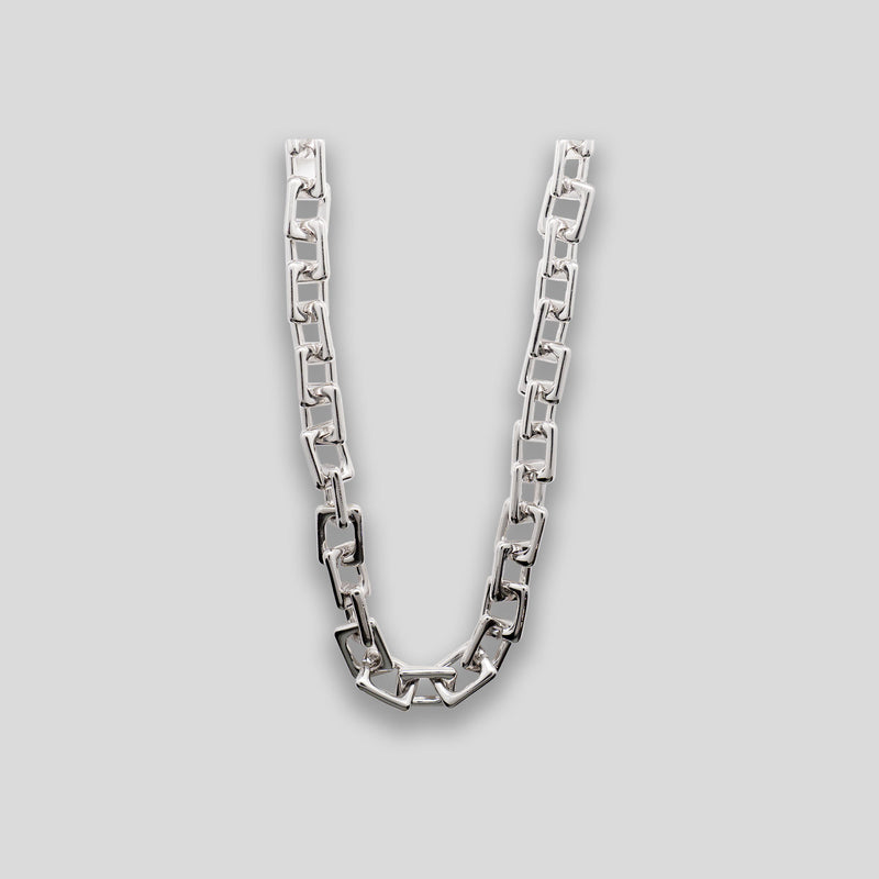 Coo Coo: Coo Coo: Square Chain Necklace - Silver