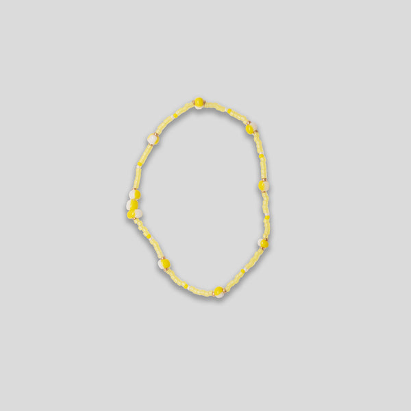 Coo Coo: Coo Coo: Stripe Beaded Bracelet - Yellow