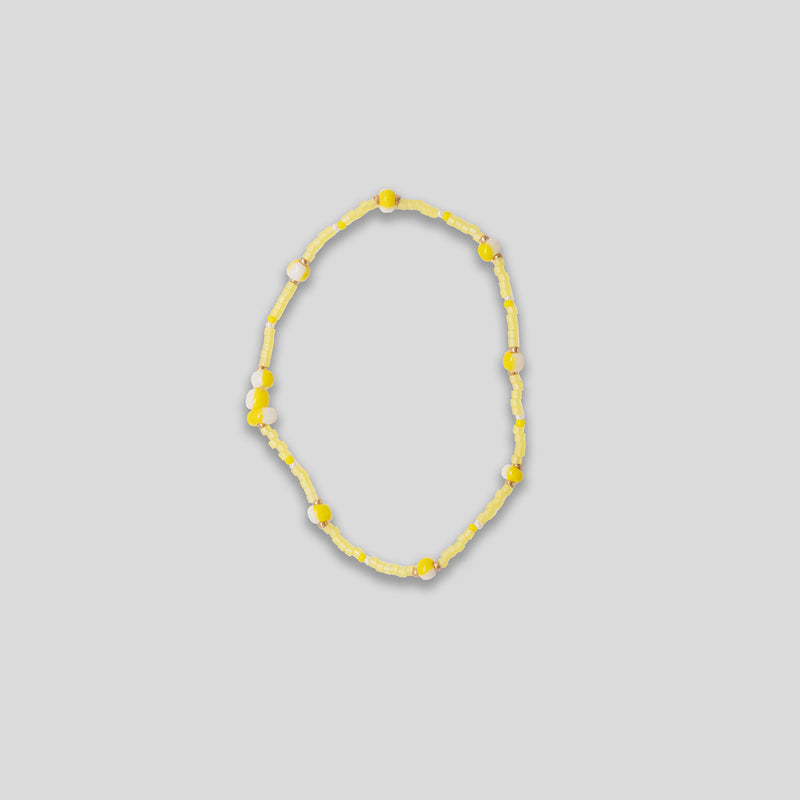 Coo Coo: Coo Coo: Stripe Beaded Bracelet - Yellow