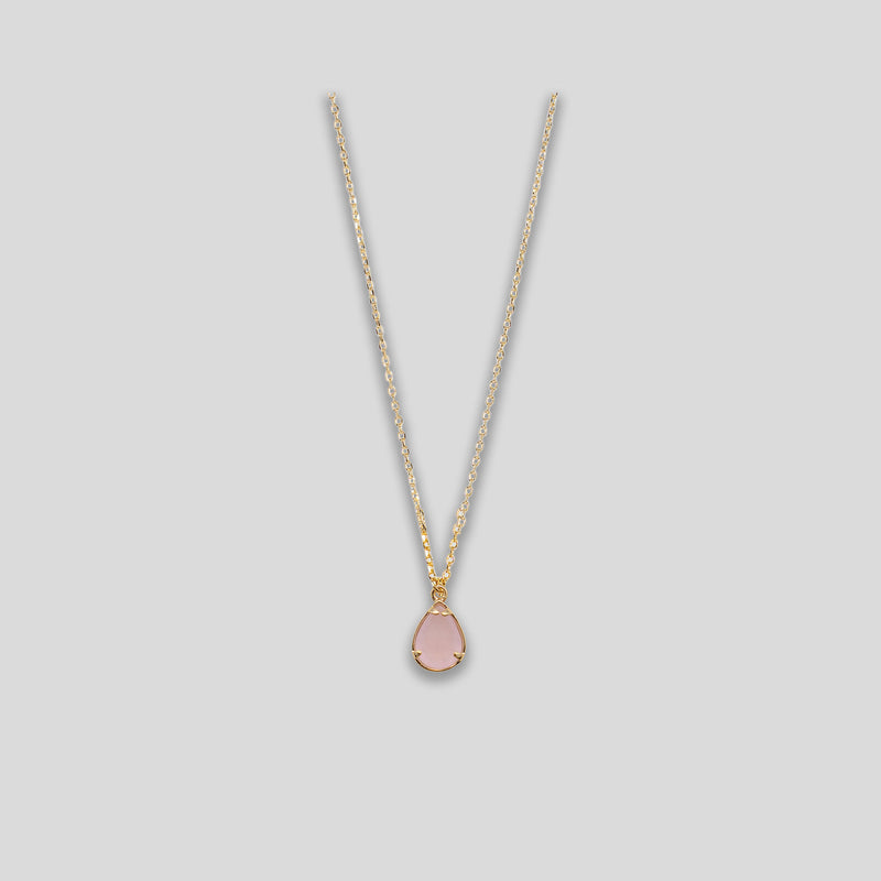 Coo Coo: Coo Coo: Teardrop Necklace - Gold/Rose