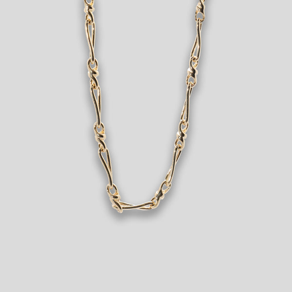 Coo Coo: Coo Coo: Twisted Link Necklace - Gold