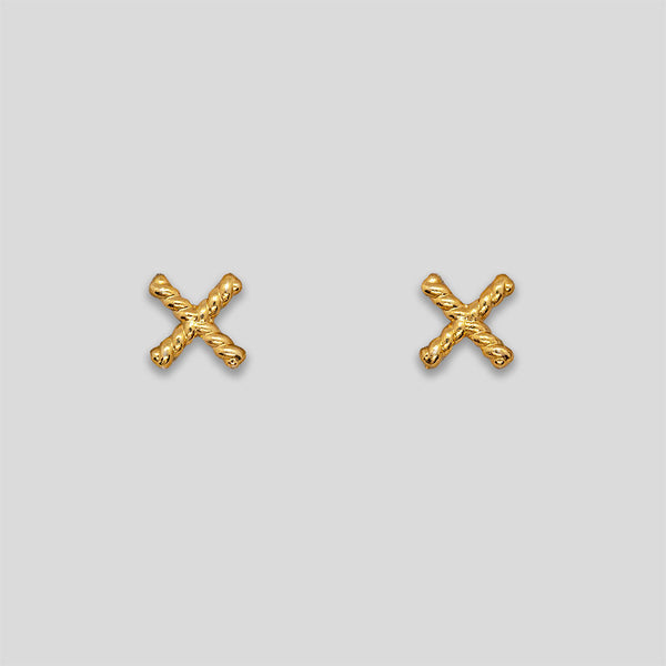 Coo Coo: Twisted X Studs - Gold