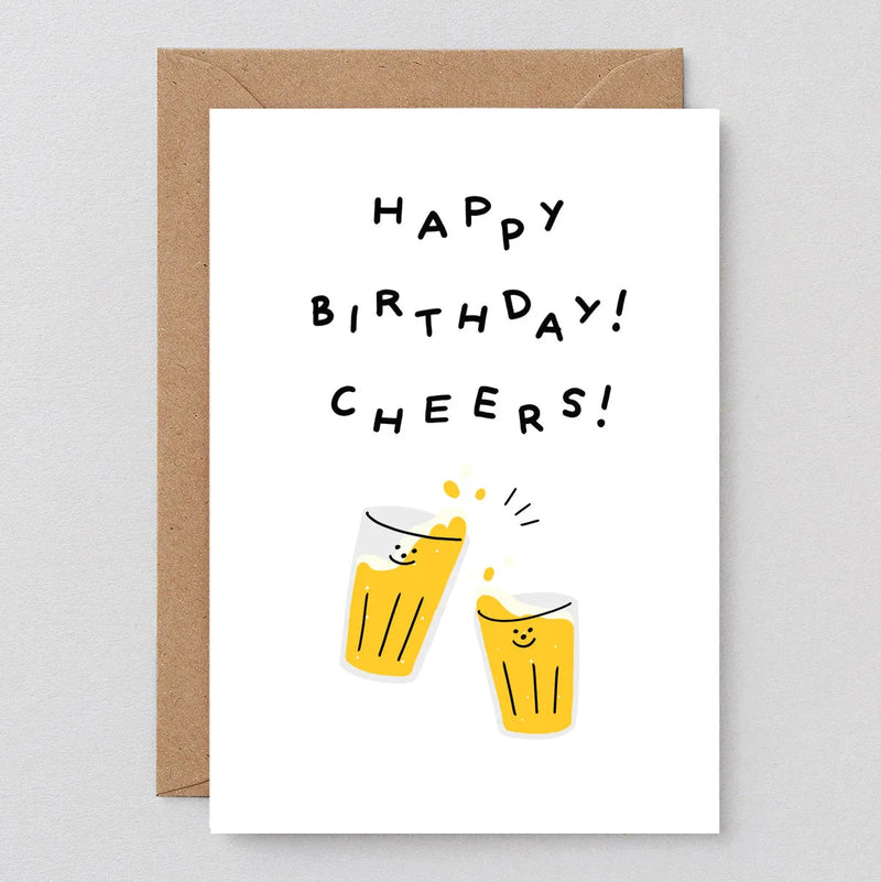 Wrap: Happy Birthday Cheers Greetings Card