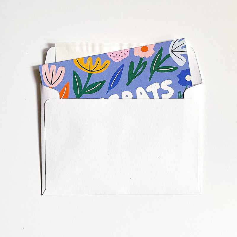 Fabric Drawer: Greeting Card - Congrats