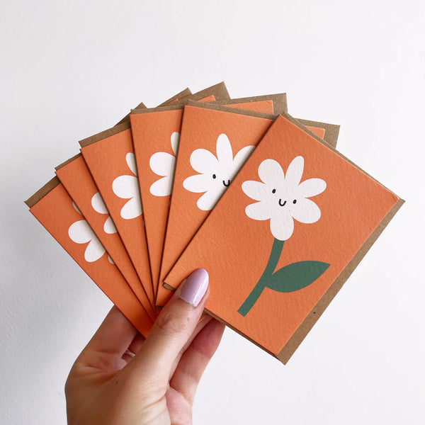 Rumble Cards: A7 - Flower Card - Cute - Just Because - Mini Cards