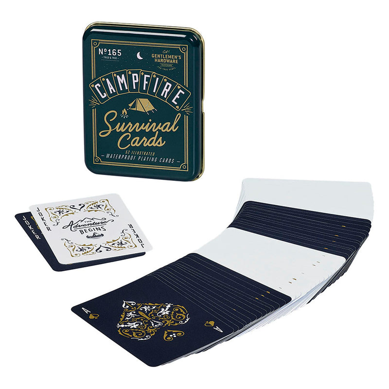 Gentlemens Hardware: Waterproof Playing Cards - Campfire Survival