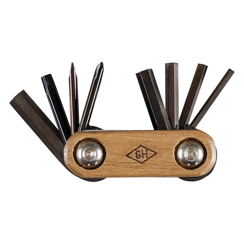 Gentlemens Hardware: On Your Bike - Bicycle Pocket / Mini Multi-Tool (Wooden Handle)