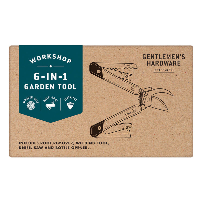 Gentlemens Hardware: 6-in-1 Garden Multi-Tool (Wooden Handles)