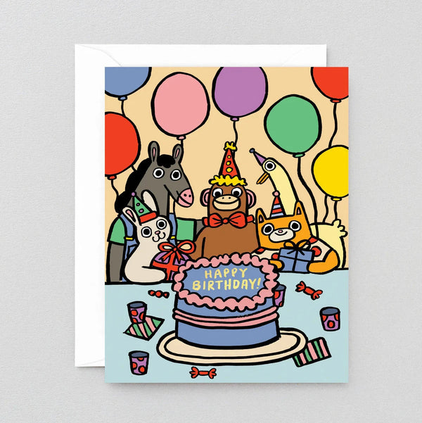 Wrap: Happy Birthday Party Kids Birthday Greetings Card