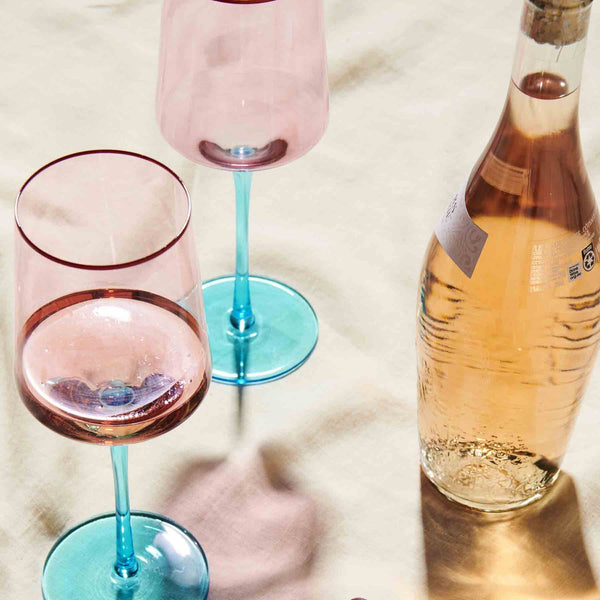 Kip & Co: Rose With A Twist Vino Glass 2P Set