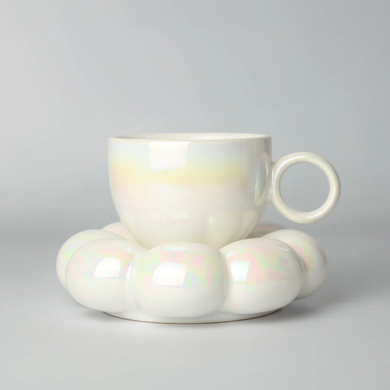 Sage & Cooper: Lottie Mug & Saucer - Pearl