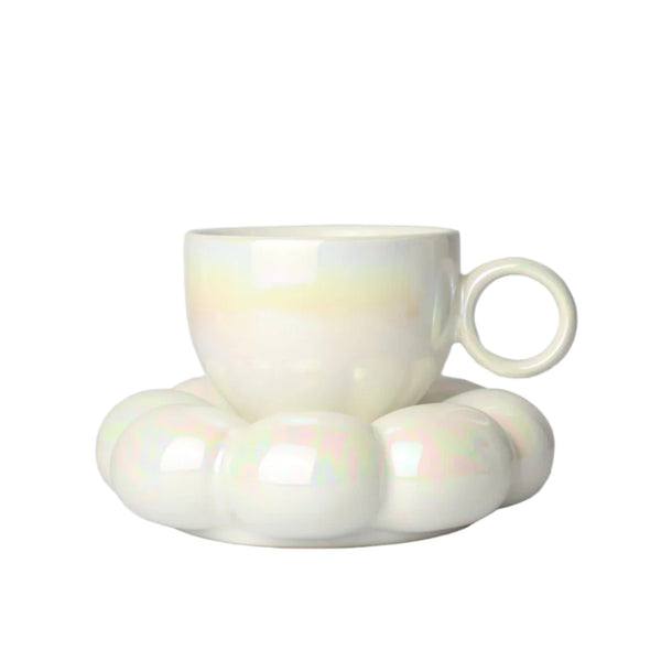 Sage & Cooper: Lottie Mug & Saucer - Pearl